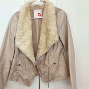 G by Guess Suede, Fur & Leather jacket size XS